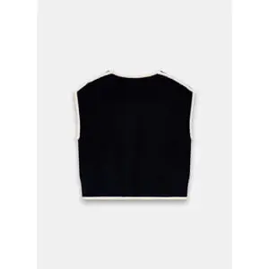 Mint Velvet Navy Contrast Trim Sleeveless Cardigan